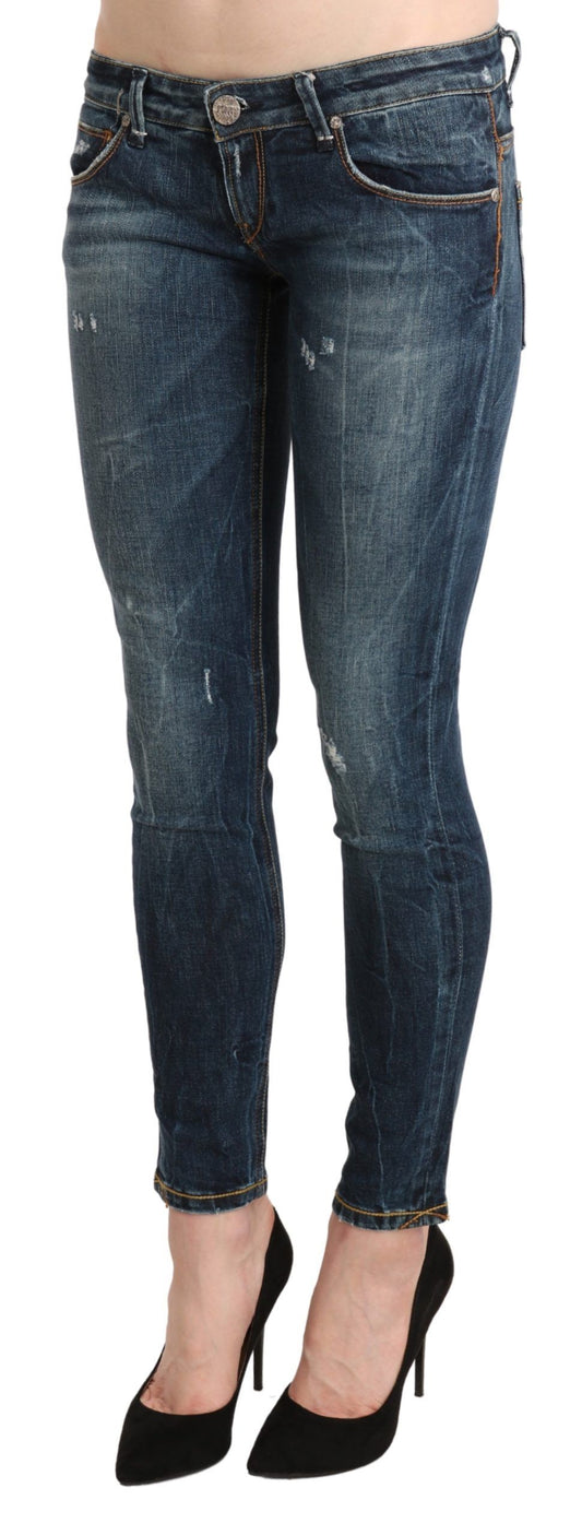 Acht Chic Blue Washed Skinny Denim Delight