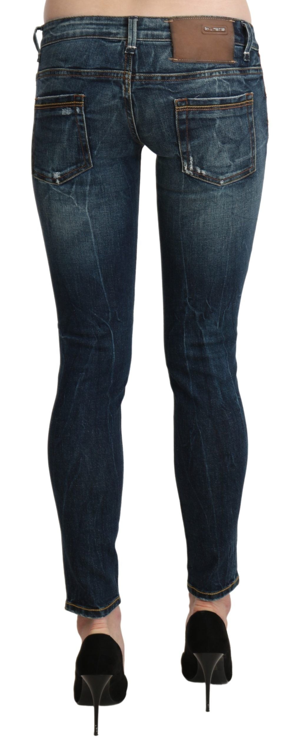 Acht Chic Blue Washed Skinny Denim Delight