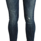 Acht Chic Blue Washed Skinny Denim Delight