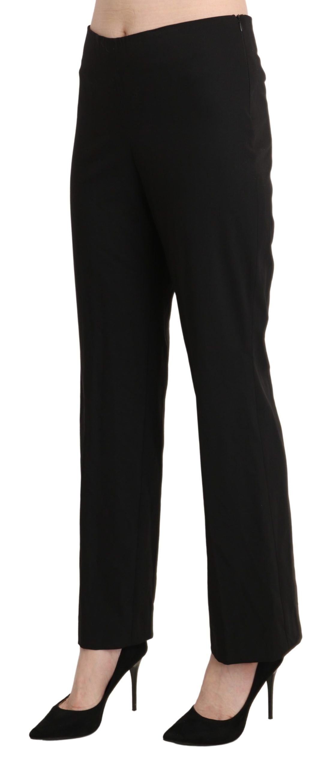 BENCIVENGA Chic Mid-Waist Straight Cotton Pants