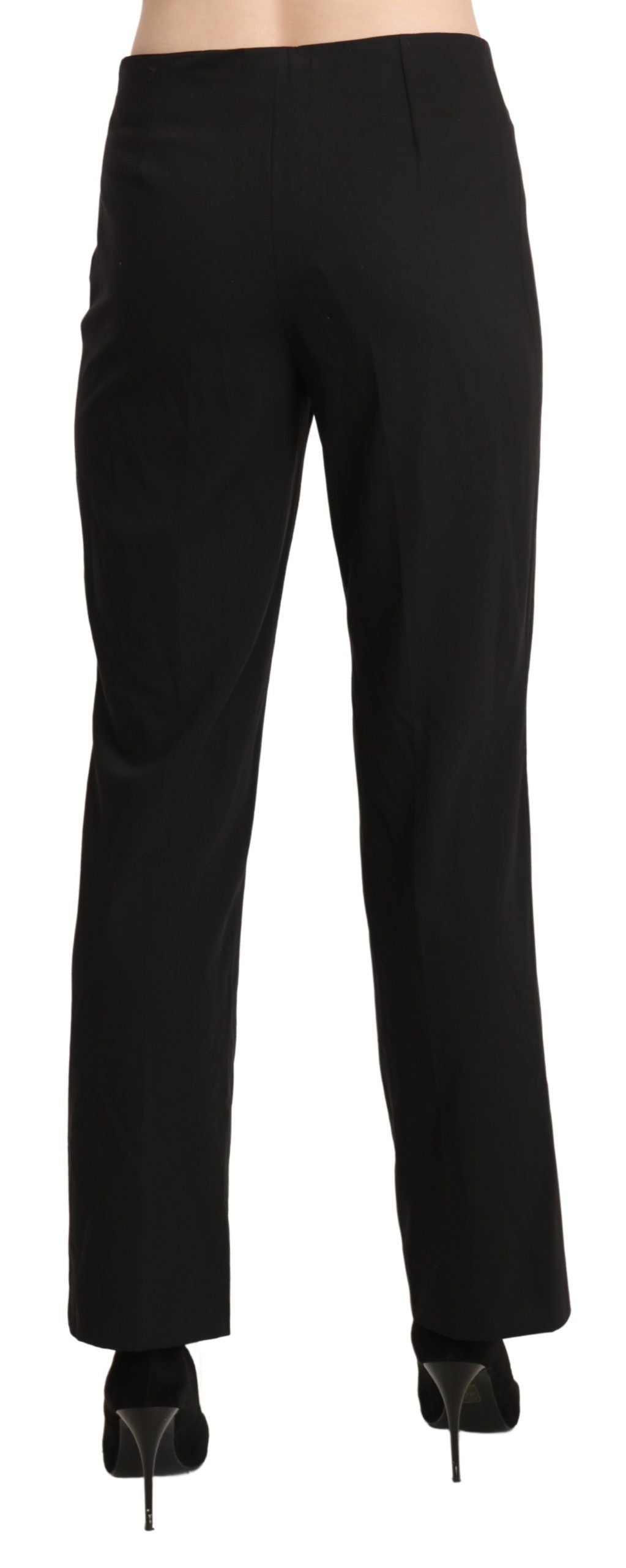 BENCIVENGA Chic Mid-Waist Straight Cotton Pants