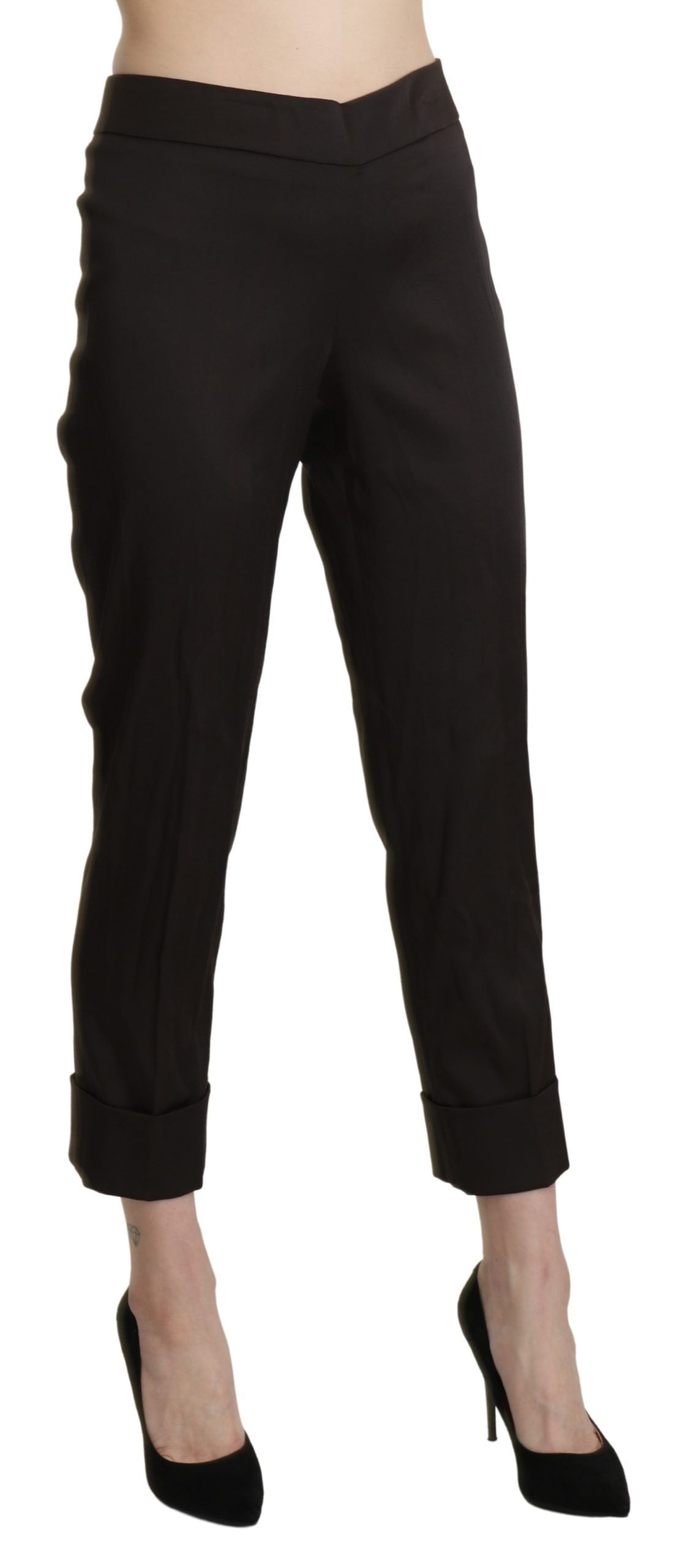 BENCIVENGA Elegant High Waist Cropped Pants