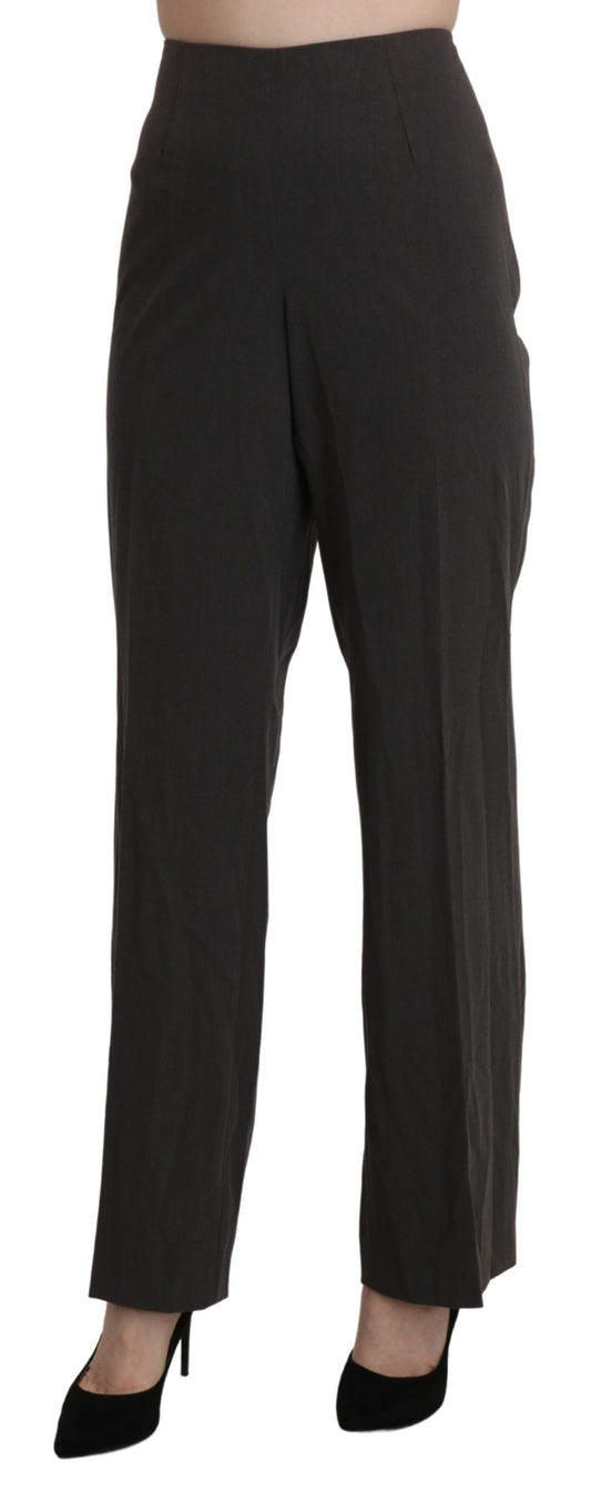 BENCIVENGA Elevated Gray High-Waist Straight Pants