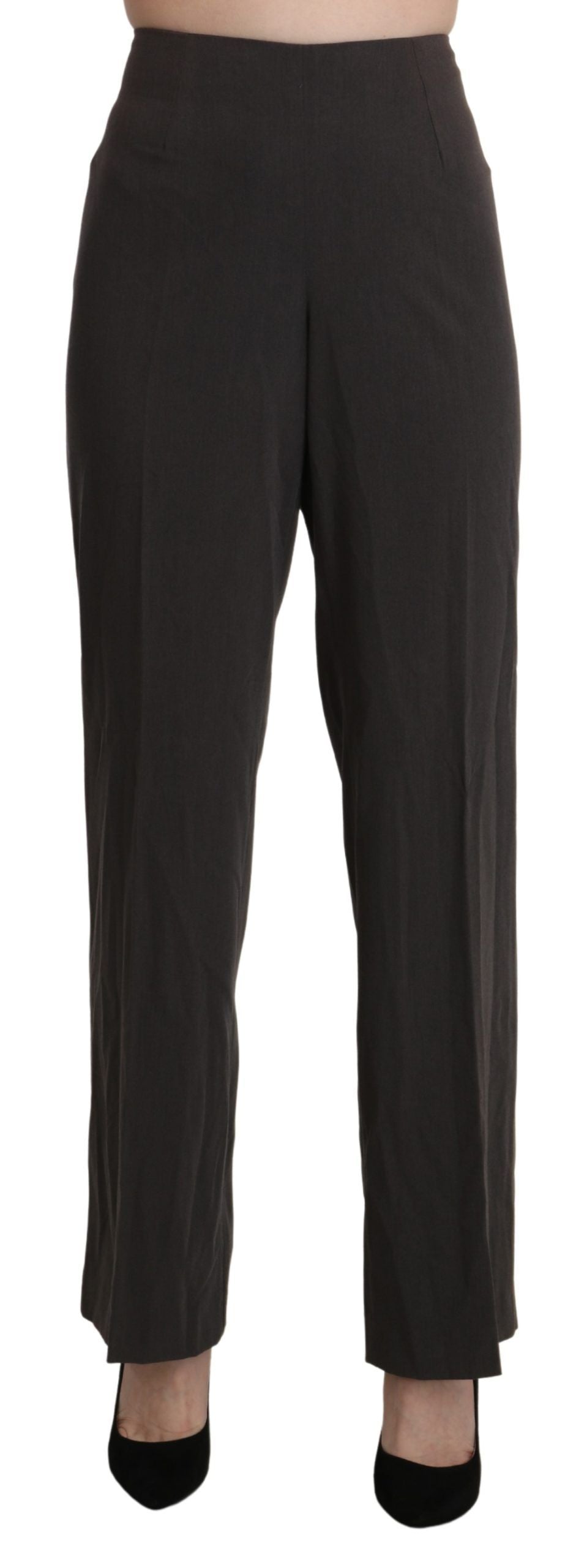 BENCIVENGA Elevated Gray High-Waist Straight Pants