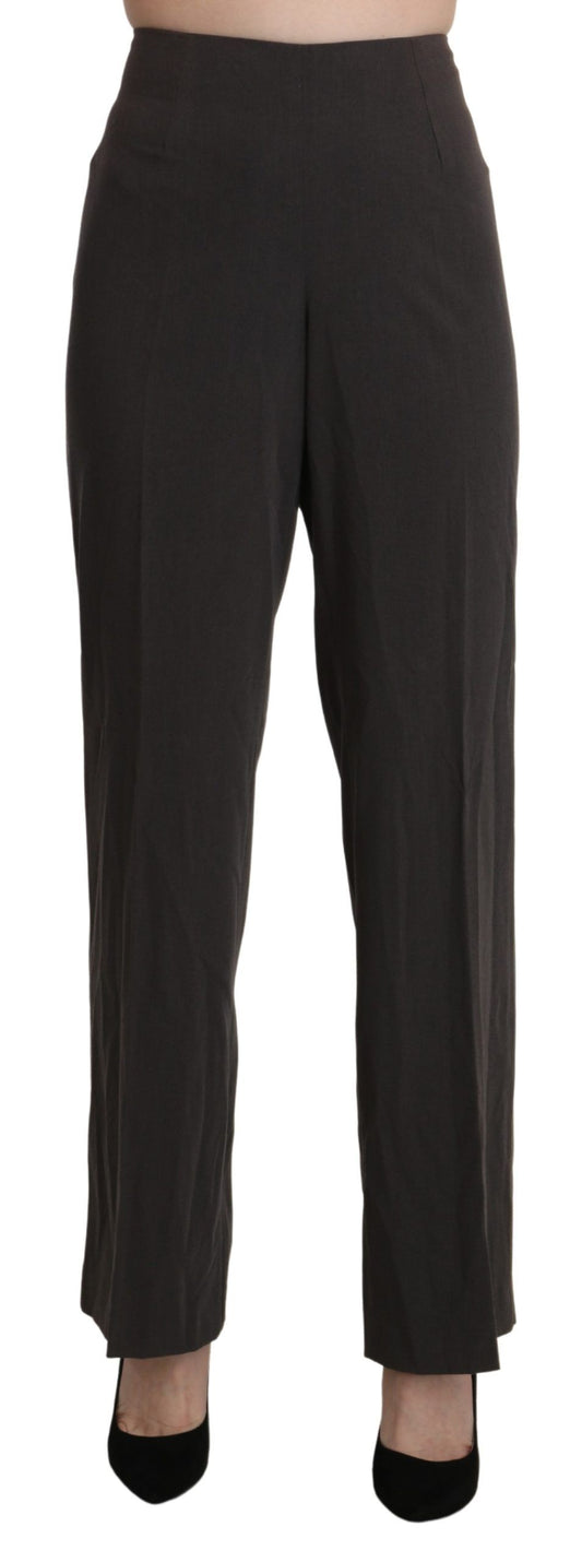 BENCIVENGA Elevated Gray High-Waist Straight Pants