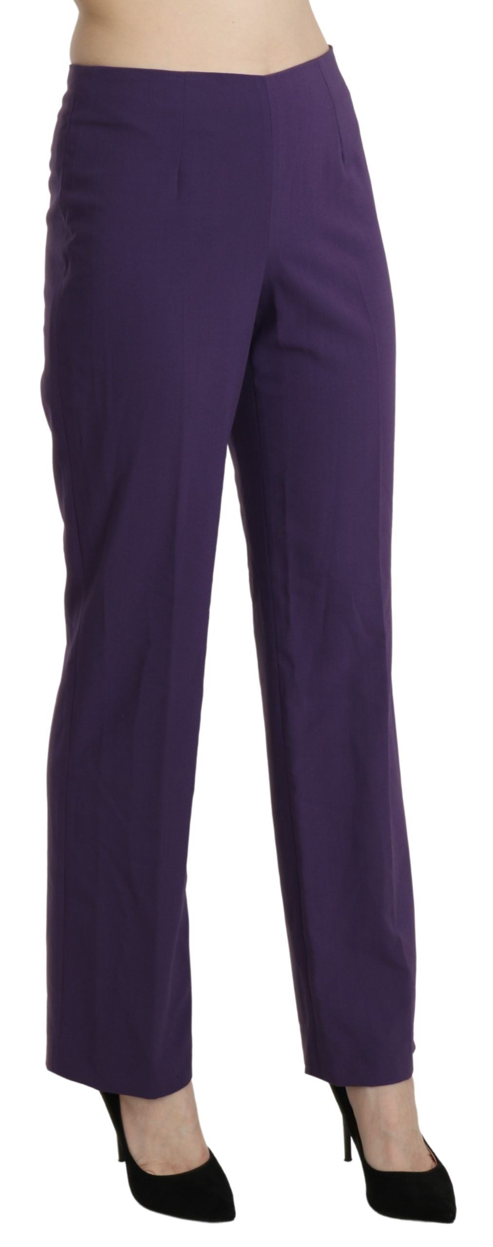 BENCIVENGA Elegant High Waist Violet Straight Pants