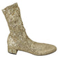 Dolce & Gabbana Golden Elegance Ankle Boots