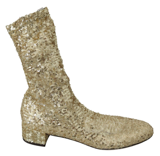 Dolce & Gabbana Golden Elegance Ankle Boots