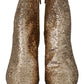 Dolce & Gabbana Glimmering Gold Sequined Leather Boots