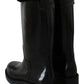 Dolce & Gabbana Elegant Black Leather Flat Boots