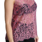 Dolce & Gabbana Elegant Pink Taormina Lace Sleeveless Top