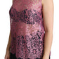 Dolce & Gabbana Elegant Pink Taormina Lace Sleeveless Top