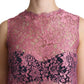 Dolce & Gabbana Elegant Pink Taormina Lace Sleeveless Top