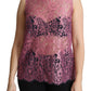 Dolce & Gabbana Elegant Pink Taormina Lace Sleeveless Top