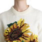 Dolce & Gabbana Elegant Knitted Sunflower Sweater