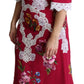 Dolce & Gabbana Floral Embroidered Sheath Midi Dress