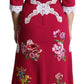 Dolce & Gabbana Floral Embroidered Sheath Midi Dress