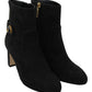 Dolce & Gabbana Elegant Black Suede Mid-Calf Boots