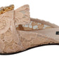 Dolce & Gabbana Pink Peach Crystal-Embellished Slide Flats