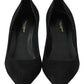 Dolce & Gabbana Elegant Black Suede Heels Pumps