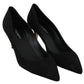 Dolce & Gabbana Elegant Black Suede Heels Pumps