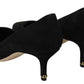 Dolce & Gabbana Elegant Black Suede Heels Pumps