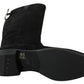 Dolce & Gabbana Elegant Black Suede Knee High Boots