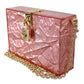 Dolce & Gabbana Elegant Rose Pink Metallic Sheen Box Bag