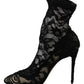 Dolce & Gabbana Elegant Black Lace Stiletto Ankle Boots