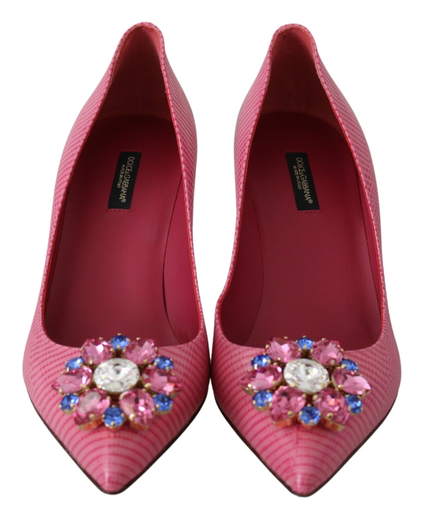 Dolce & Gabbana Elegant Pink Iguana Leather Pumps