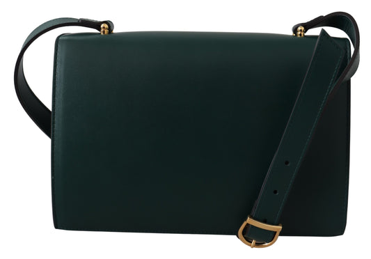 Gucci Elegant Green Leather Shoulder Bag