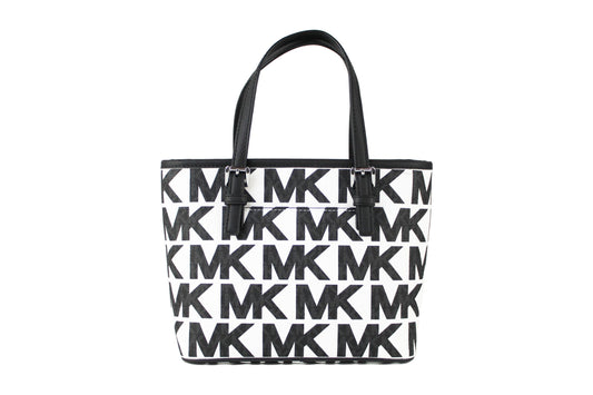 Michael Kors Jet Set Small XS Optic White Multi Carryall Convertible Tote Bag