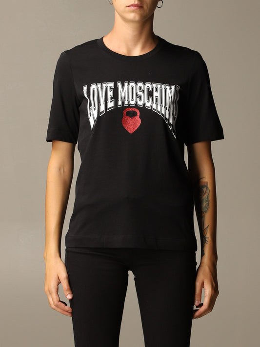 Love Moschino Black Cotton Women T-Shirt