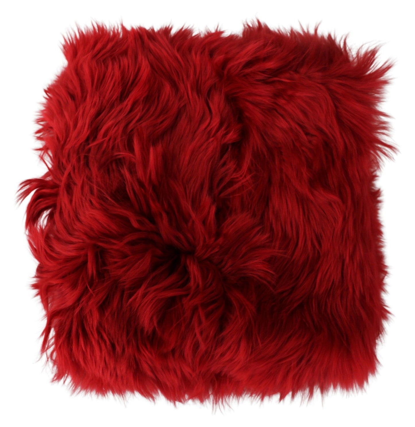 Dolce & Gabbana Elegant Red Alpaca Fur Neck Wrap Scarf