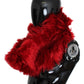 Dolce & Gabbana Elegant Red Alpaca Fur Neck Wrap Scarf