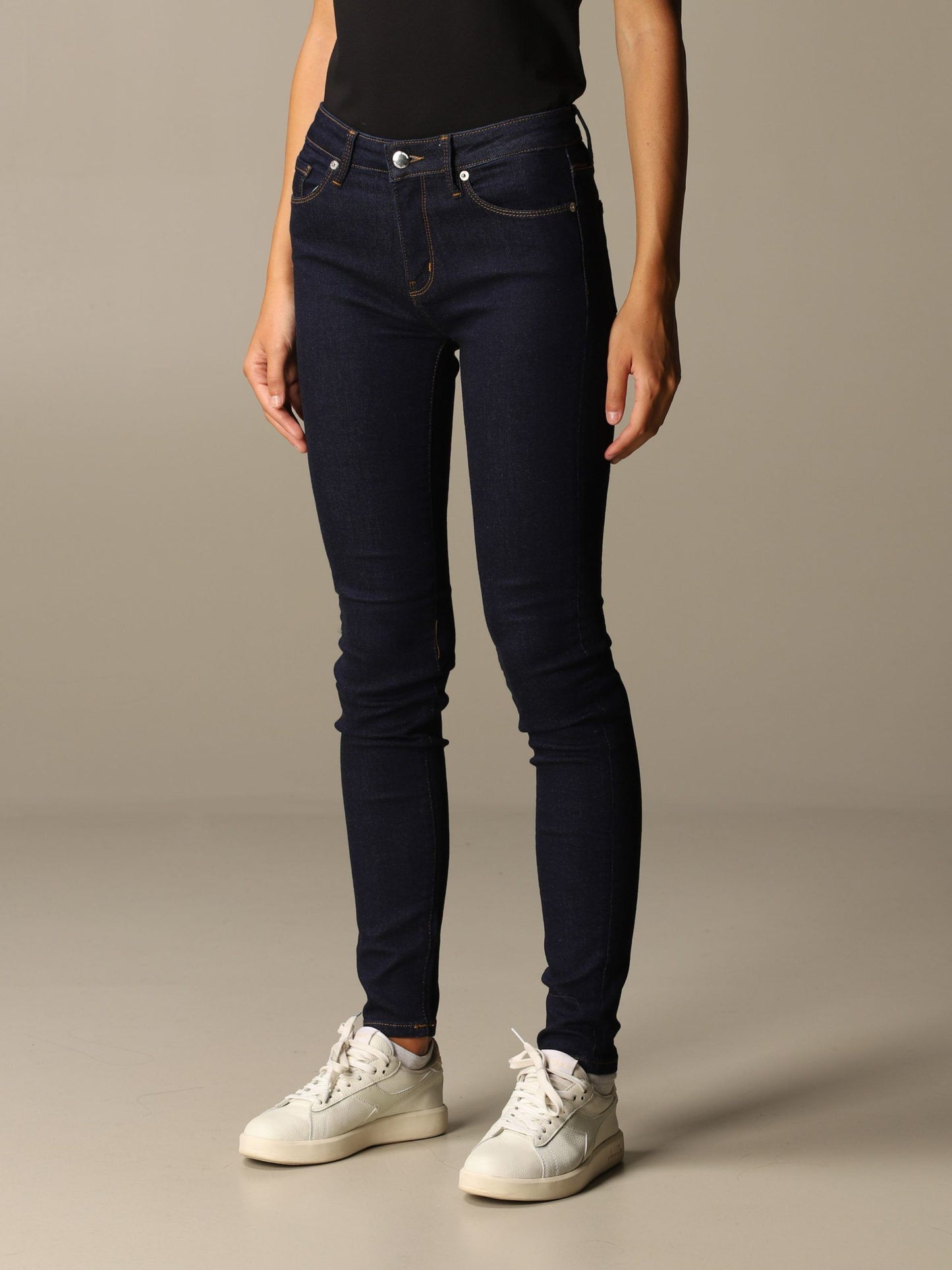 Love Moschino Chic Blue Slim Fit Denim with Logo Detail