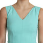 Dolce & Gabbana Elegant Light Blue Sleeveless Midi Dress