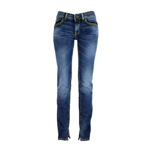 Dondup Blue Stretch Cotton Women Jeans