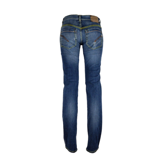 Dondup Blue Stretch Cotton Women Jeans