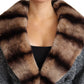 Dolce & Gabbana Elegant Cashmere Cardigan with Rabbit Fur Collar