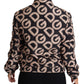 Dolce & Gabbana Chic Quilted Puffer Jacket in Black Beige