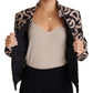 Dolce & Gabbana Chic Quilted Puffer Jacket in Black Beige