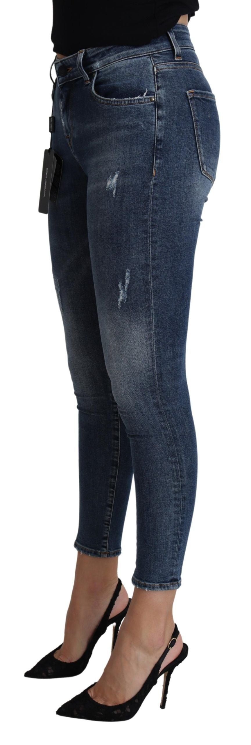 Dolce & Gabbana Chic Cropped Skinny Denim Jeans