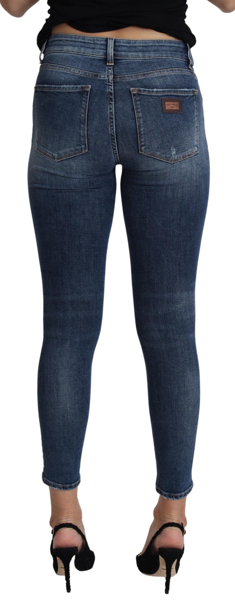 Dolce & Gabbana Chic Cropped Skinny Denim Jeans