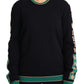 Dolce & Gabbana Elegant Black Cashmere Pullover with DG Monogram