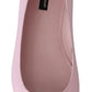 Dolce & Gabbana Crystal-Embellished Pink Leather Flats