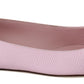 Dolce & Gabbana Crystal-Embellished Pink Leather Flats