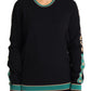 Dolce & Gabbana Queen Monogram Pullover Sweater in Luxe Wool Blend