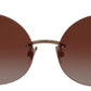 Dolce & Gabbana Elegant Gold Framed Round Red Lens Sunglasses