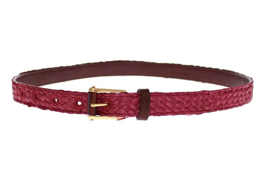 Dolce & Gabbana Chic Pink Viscose-Leather Belt